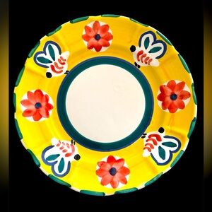 Vintage Pottery Barn Plate set 4 Spring Bee Pattern